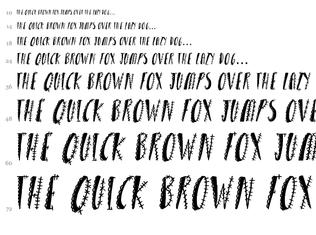 Girly Punk font waterfall